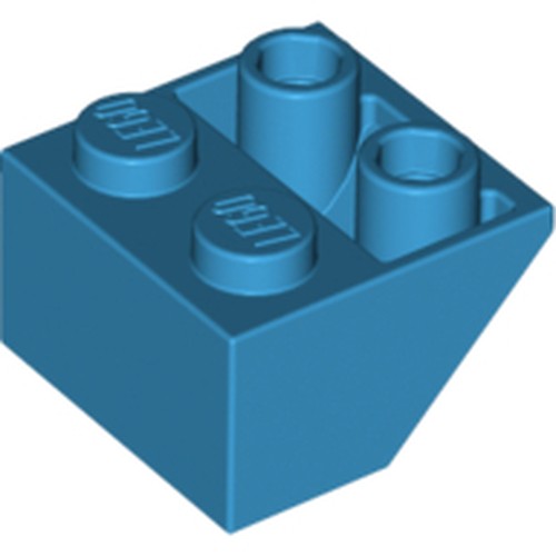 LEGO 3660 Slope, Inverted 45 2 x 2 with Flat Bottom Pin in Dark Azure - Authentic LEGO Part