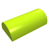 LEGO 6192a Slope, Curved 2 x 4 Double without Groove in Lime - Authentic LEGO Part