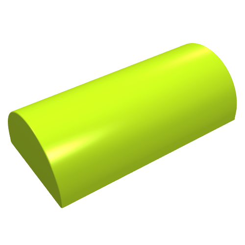 LEGO 6192a Slope, Curved 2 x 4 Double without Groove in Lime - Authentic LEGO Part