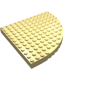 LEGO 6162 Brick, Round Corner 12 x 12 in Light Yellow - Authentic LEGO Part