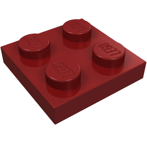 LEGO 3022 Plate 2 x 2 in Dark Red - Authentic LEGO Part
