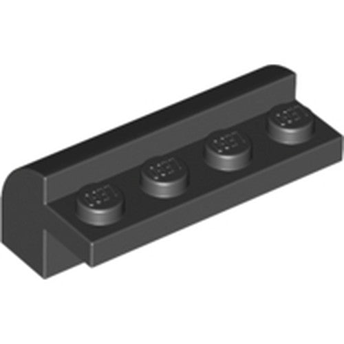 LEGO 6081 Slope, Curved 2 x 4 x 1 1/3 with 4 Recessed Studs in Black - Authentic LEGO Part