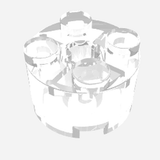 LEGO 3941 Brick, Round 2 x 2 with Axle Hole in Trans-Clear - Authentic LEGO Part