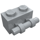 LEGO 30236 Brick, Modified 1 x 2 with Bar Handle on Side in Light Bluish Gray - Authentic LEGO Part