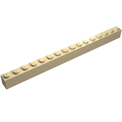 LEGO 2465 Brick 1 x 16 in Tan - Authentic LEGO Part
