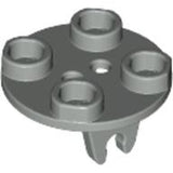 LEGO 2655 Plate, Round 2 x 2 Thin with Wheel Holder in Light Gray - Authentic LEGO Part