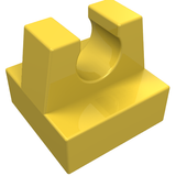 LEGO 2555 Tile, Modified 1 x 1 with Clip in Yellow - Authentic LEGO Part