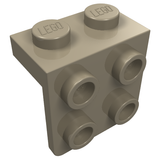 LEGO 44728 Bracket 1 x 2 - 2 x 2 in Dark Tan - Authentic LEGO Part
