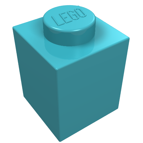 LEGO 3005 Brick 1 x 1 in Medium Azure - Authentic LEGO Part