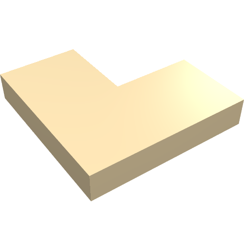 LEGO 14719 Tile 2 x 2 Corner in Tan - Authentic LEGO Part