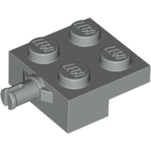 LEGO 4488 Plate, Modified 2 x 2 with Wheel Holder in Light Gray - Authentic LEGO Part