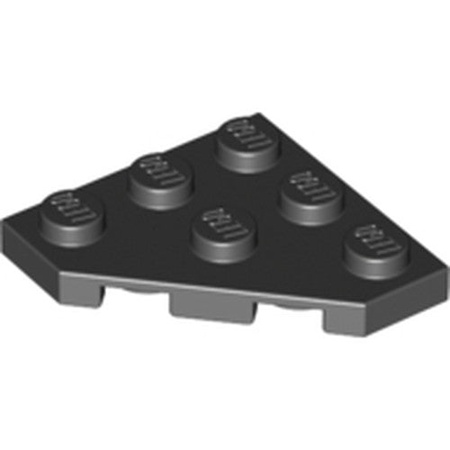 LEGO 2450 Wedge, Plate 3 x 3 Cut Corner in Black - Authentic LEGO Part