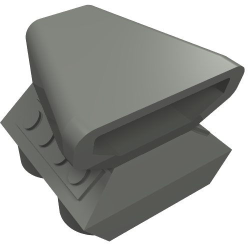 LEGO 50943 Vehicle, Air Scoop Engine Top 2 x 2 in Dark Bluish Gray - Authentic LEGO Part