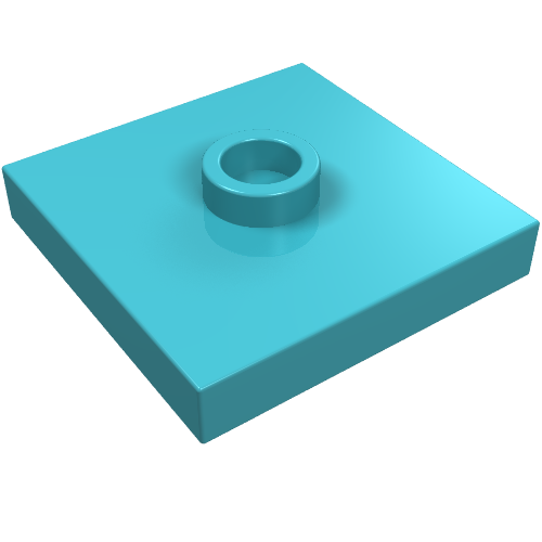 LEGO 87580 Plate, Modified 2 x 2 with Groove and 1 Stud in Center (Jumper) in Medium Azure - Authentic LEGO Part