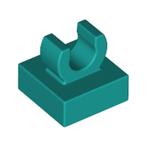 LEGO 15712 Tile, Modified 1 x 1 with Open O Clip in Dark Turquoise - Authentic LEGO Part