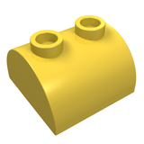 LEGO 30165 Slope, Curved 2 x 2 Double with 2 Hollow Studs in Yellow - Authentic LEGO Part