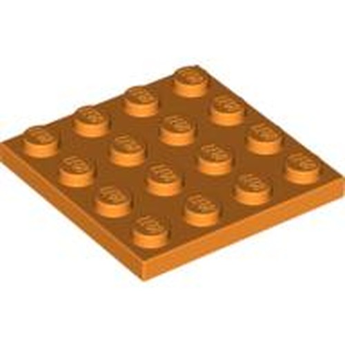 LEGO 3031 Plate 4 x 4 in Orange - Authentic LEGO Part
