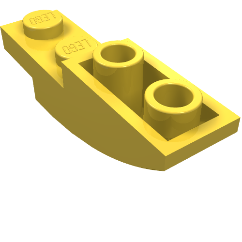 LEGO 13547 Slope, Curved 4 x 1 Inverted in Yellow - Authentic LEGO Part