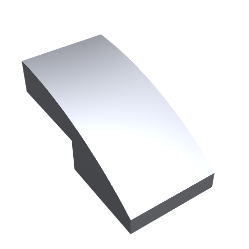 LEGO 11477 Slope, Curved 2 x 1 x 2/3 in Metallic Silver - Authentic LEGO Part