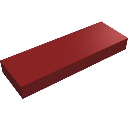 LEGO 63864 Tile 1 x 3 in Dark Red - Authentic LEGO Part