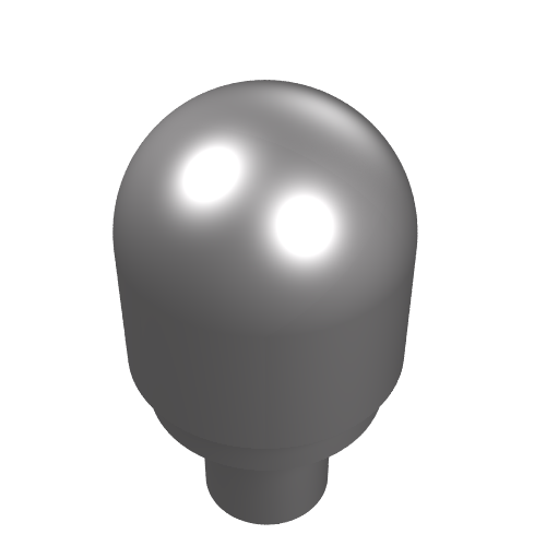 LEGO 58176 Bar with Light Bulb Cover (Bionicle Barraki Eye) in Flat Silver - Authentic LEGO Part
