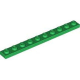 LEGO 4477 Plate 1 x 10 in Green - Authentic LEGO Part