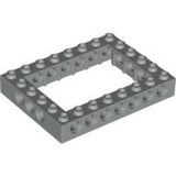 LEGO 32532 Light Bluish Gray Technic, Brick 6 x 8 Open Center in Light Gray - Authentic LEGO Part