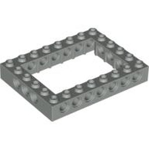 LEGO 32532 Light Bluish Gray Technic, Brick 6 x 8 Open Center in Light Gray - Authentic LEGO Part