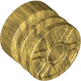 LEGO 55981 Light Bluish Gray Wheel 18mm D. x 14mm with Pin Hole, Fake Bolts and Shallow Spokes in Pearl Gold - Authentic LEGO Part