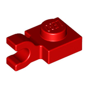 LEGO 6019 Plate, Modified 1 x 1 with U Clip (Horizontal Grip) in Red - Authentic LEGO Part