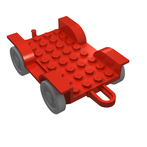 LEGO 4796c01 Fabuland Car Chassis 6 x 8 with Hitch - Main Product Image