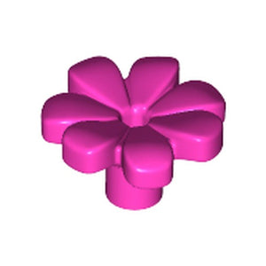 LEGO 32606 Plant Flower with Bar and Small Pin Hole in Dark Pink - Authentic LEGO Part