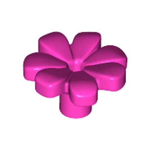 LEGO 32606 Plant Flower with Bar and Small Pin Hole in Dark Pink - Authentic LEGO Part