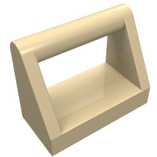 LEGO 2432 Tile, Modified 1 x 2 with Bar Handle in Tan - Authentic LEGO Part