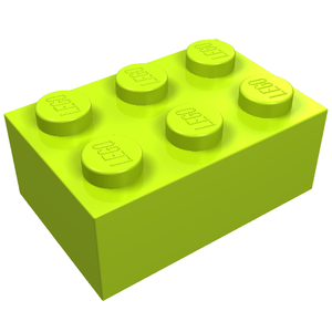 LEGO 3002 Brick 2 x 3 in Lime - Authentic LEGO Part