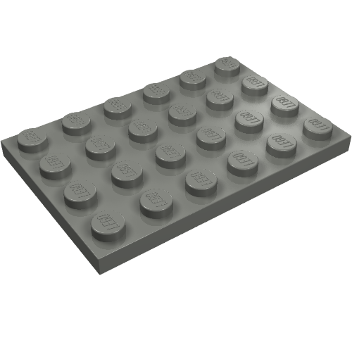 LEGO 3032 Plate 4 x 6 in Dark Bluish Gray - Authentic LEGO Part