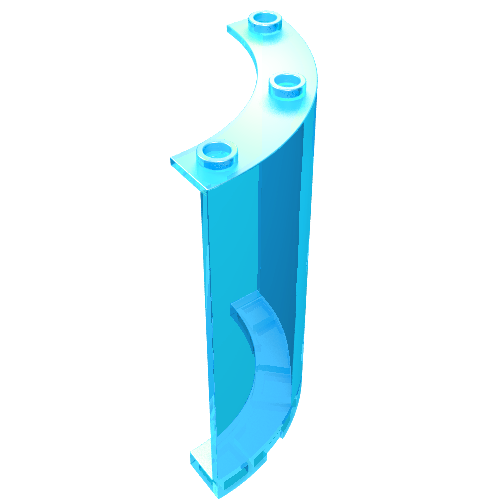 LEGO 30562 Cylinder Quarter 4 x 4 x 6 in Trans-Light Blue - Authentic LEGO Part