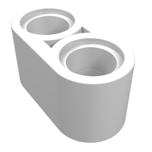 LEGO 43857 Technic, Liftarm Thick 1 x 2 in White - Authentic LEGO Part