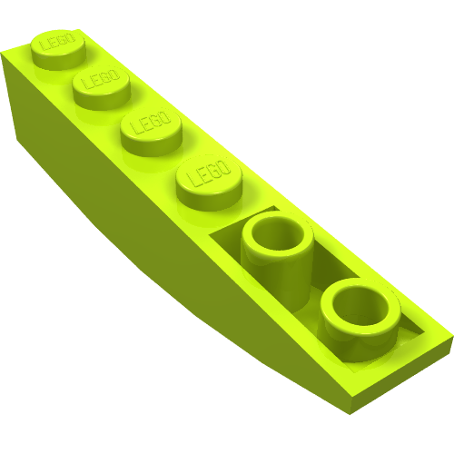 LEGO 42023 Slope, Curved 6 x 1 Inverted in Lime - Authentic LEGO Part