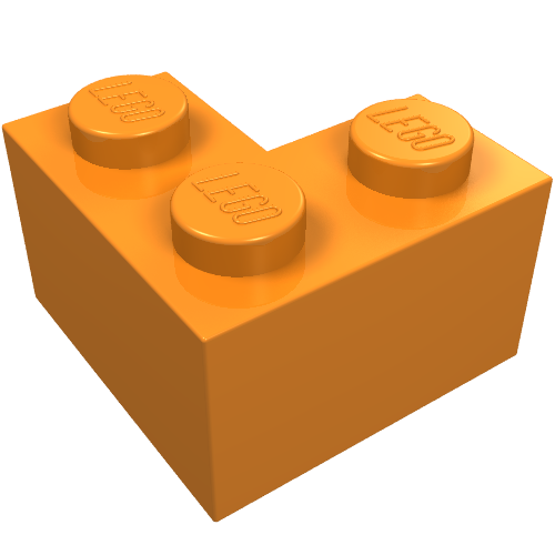 LEGO 2357 Brick 2 x 2 Corner in Orange - Authentic LEGO Part