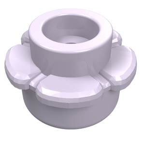 LEGO 24866 Plate, Round 1 x 1 with Flower Edge (5 Petals) in Lavender - Authentic LEGO Part