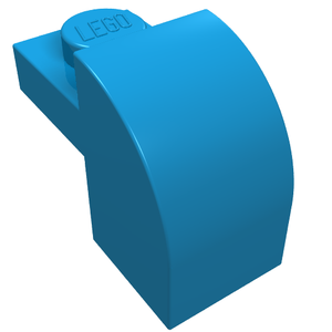 LEGO 6091 Brick Curved 1 x 2 x 1 1/3 with Curved Top in Dark Azure - Authentic LEGO Part