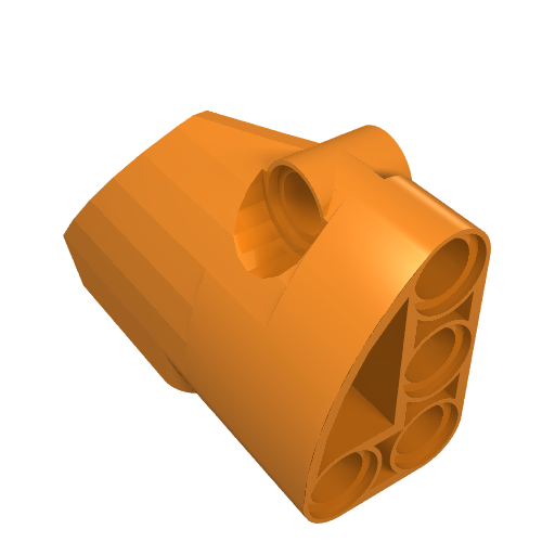 LEGO 87086 Technic, Panel Fairing # 2 Small Smooth Short, Side B in Orange - Authentic LEGO Part