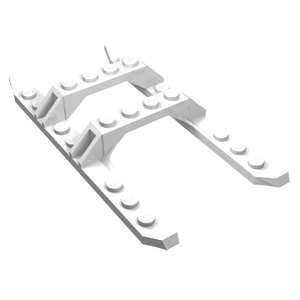 LEGO 30248 Helicopter Sled Rails 12 x 6 in White - Authentic LEGO Part