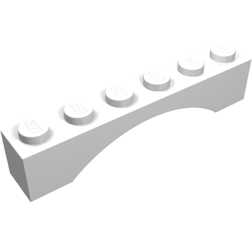 LEGO 3455 Arch 1 x 6 in White - Authentic LEGO Part