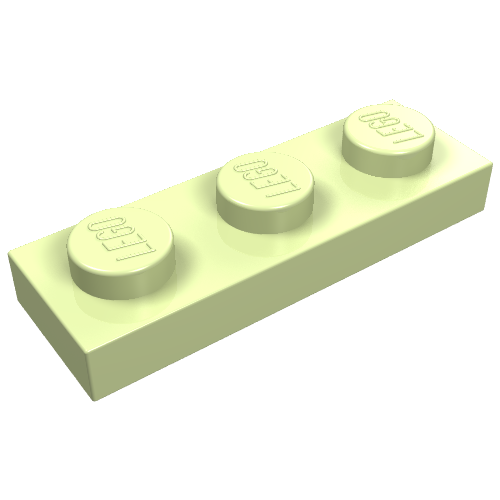 LEGO 3623 Plate 1 x 3 in Yellowish Green - Authentic LEGO Part