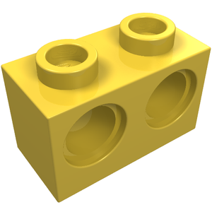 LEGO 32000 Technic, Brick 1 x 2 with Holes in Yellow - Authentic LEGO Part