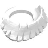 LEGO 15501 Minifigure Beard, Short Flared in White - Authentic LEGO Part