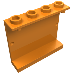 LEGO 4215b Panel 1 x 4 x 3 - Hollow Studs in Orange - Authentic LEGO Part