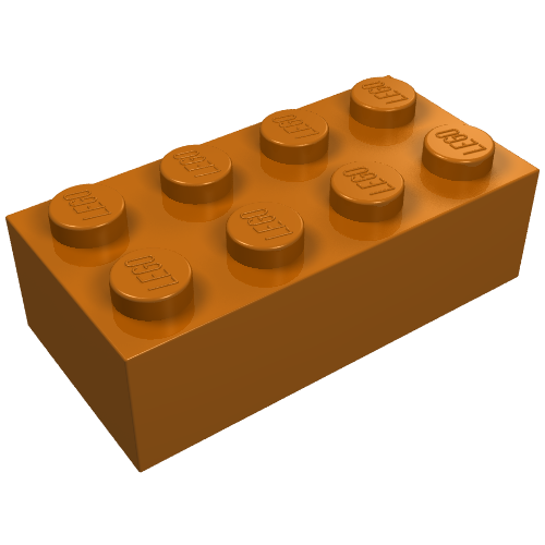 LEGO 3001 Brick 2 x 4 in Dark Orange - Authentic LEGO Part